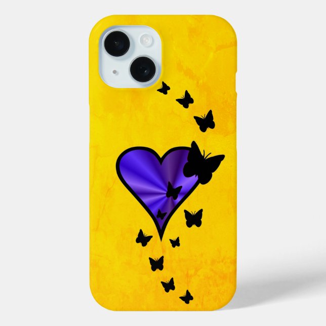 Rainbow Heart and Butterfly Case-Mate iPhone Case (Back)