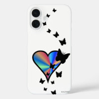 Rainbow Heart and Butterfly