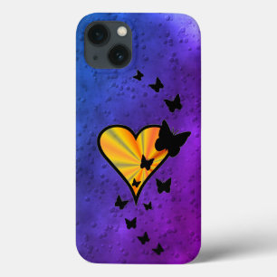 Rainbow Heart and Butterfly iPhone 13 Case