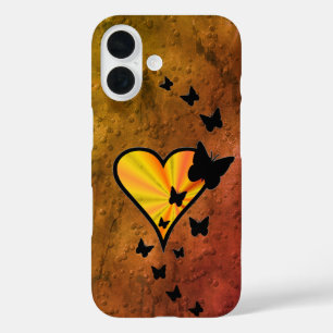 Rainbow Heart and Butterfly iPhone 16 Case