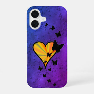 Rainbow Heart and Butterfly iPhone 16 Case