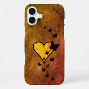 Rainbow Heart and Butterfly iPhone 16 Plus Case