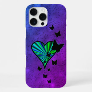 Rainbow Heart and Butterfly iPhone 16 Pro Max Case