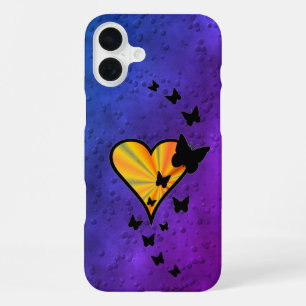 Rainbow Heart and Butterfly iPhone 16 Plus Case