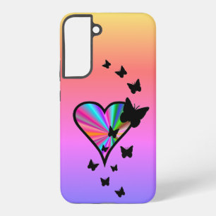 Rainbow Heart and Butterfly Samsung Galaxy Case