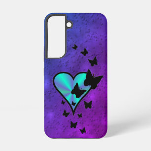 Rainbow Heart and Butterfly Samsung Galaxy Case