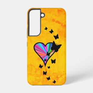 Rainbow Heart and Butterfly Samsung Galaxy Case