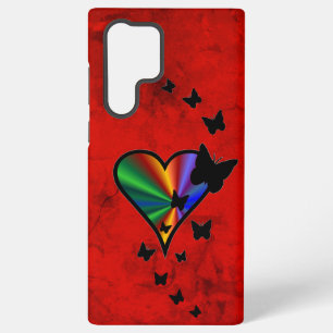 Rainbow Heart and Butterfly Samsung Galaxy Case
