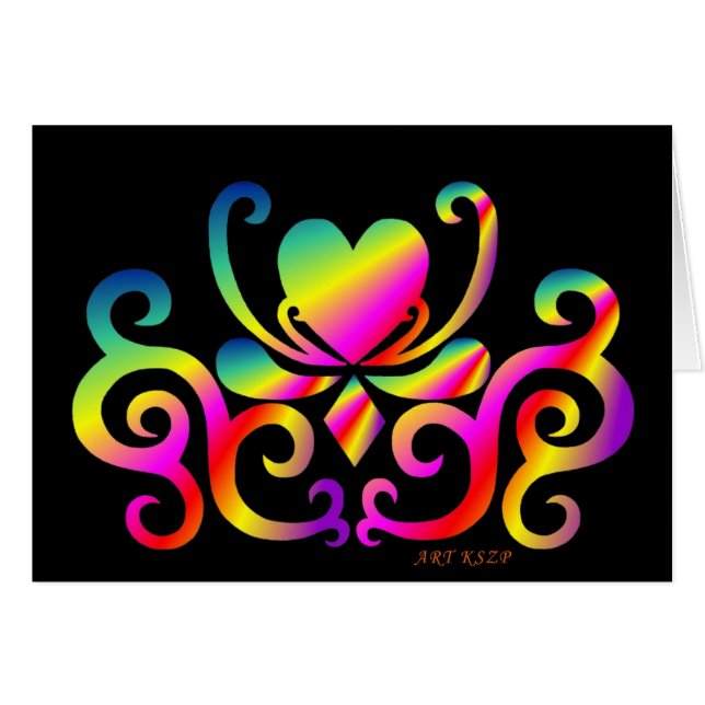 Rainbow Heart and Lily (Front Horizontal)