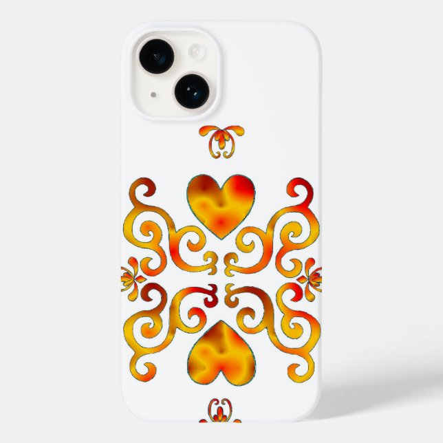 Rainbow Heart and Lily Case-Mate iPhone Case (Back)