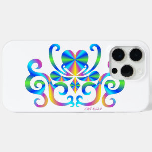 Rainbow Heart and Lily iPhone 15 Pro Max Case