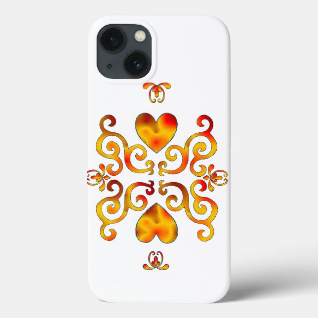 Rainbow Heart and Lily Case-Mate iPhone Case (Back)