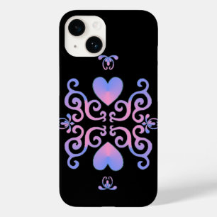Rainbow Heart and Lily Case-Mate iPhone 14 Case