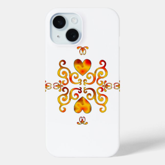Rainbow Heart and Lily Case-Mate iPhone Case (Back)