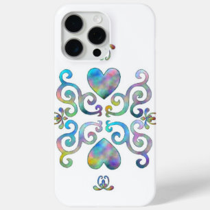 Rainbow Heart and Lily iPhone 15 Pro Max Case