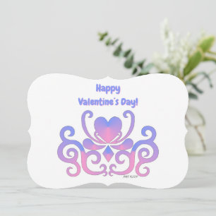 Rainbow Heart and Lily Holiday Card