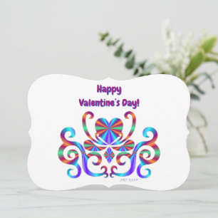 Rainbow Heart and Lily Holiday Card
