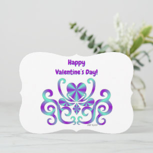 Rainbow Heart and Lily Holiday Card