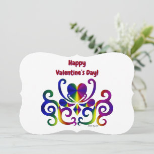 Rainbow Heart and Lily Holiday Card