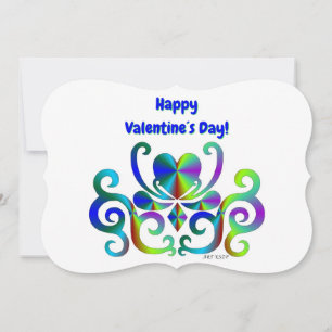 Rainbow Heart and Lily Holiday Card