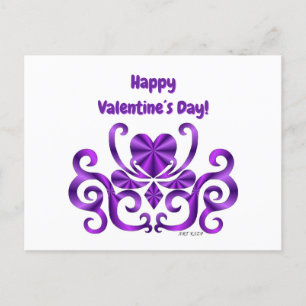 Rainbow Heart and Lily Holiday Postcard