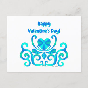 Rainbow Heart and Lily Holiday Postcard