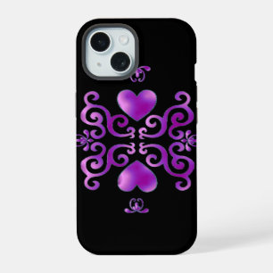 Rainbow Heart and Lily iPhone 15 Case