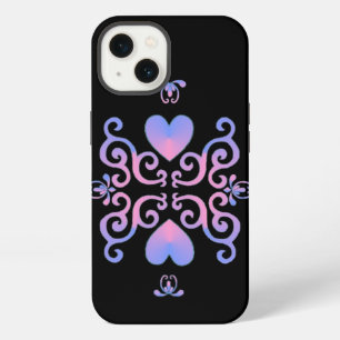 Rainbow Heart and Lily iPhone 13 Case