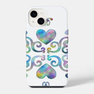 Rainbow Heart and Lily iPhone Case