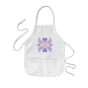 Rainbow Heart and Lily Kids Apron