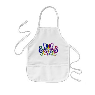 Rainbow Heart and Lily Kids Apron