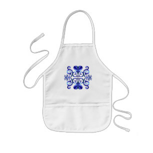 Rainbow Heart and Lily Kids Apron