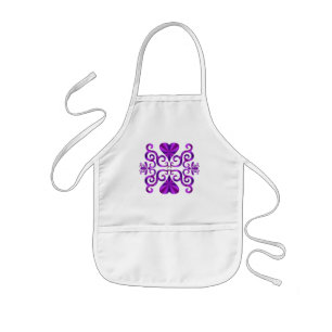 Rainbow Heart and Lily Kids Apron