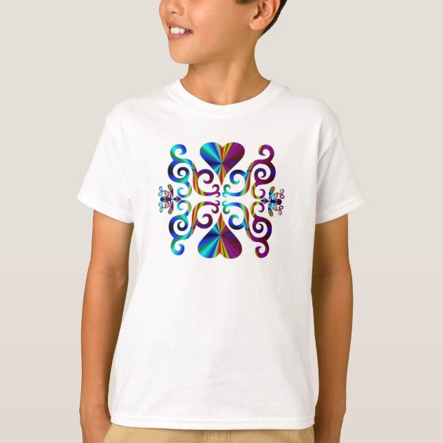 Rainbow Heart and Lily T-Shirt (Front)