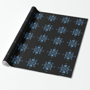 Rainbow Heart and Lily Wrapping Paper