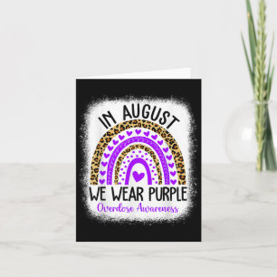 Rainbow Heart August We Wear Purple Overdose Aware Card