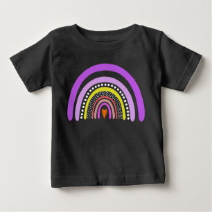 Rainbow Heart Boho Doodle T-Shirt