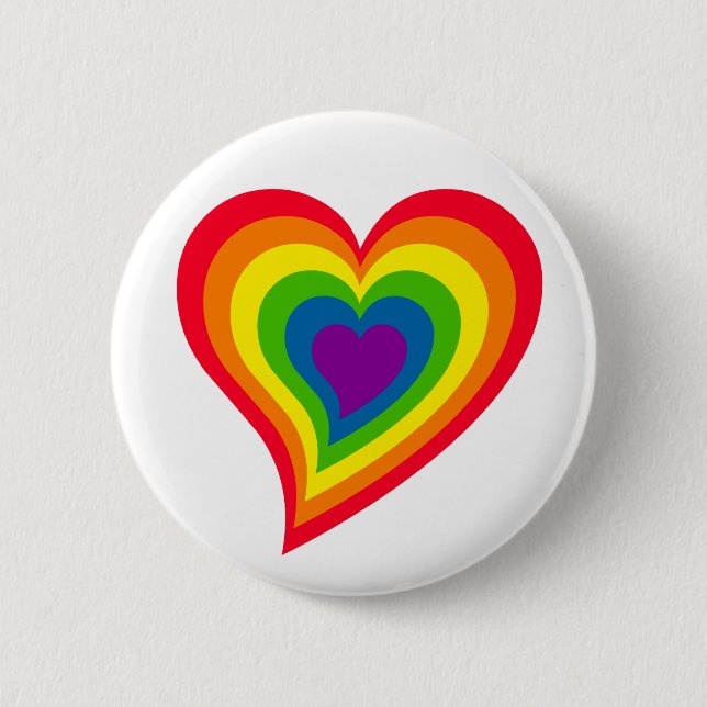 Rainbow Heart button (Front)