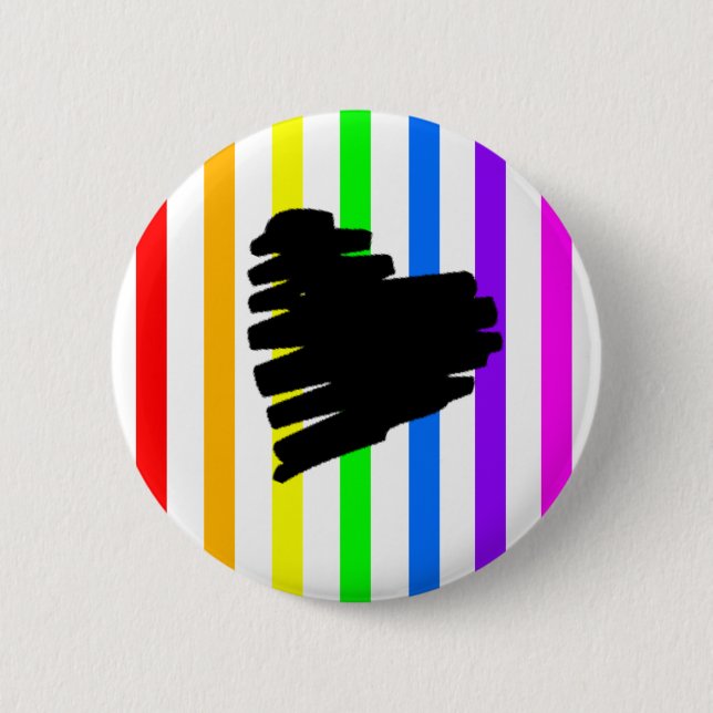 Rainbow Heart Button (Front)