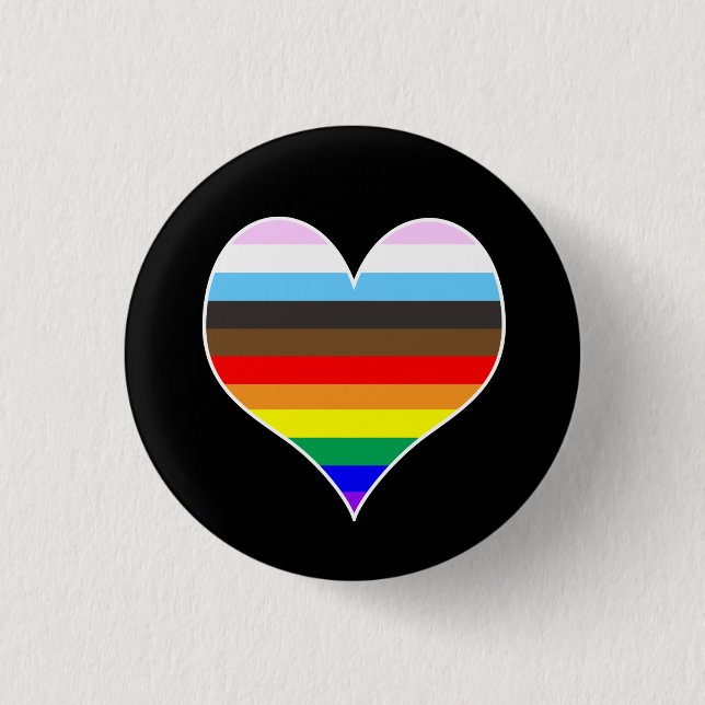 Rainbow Heart Button (Front)