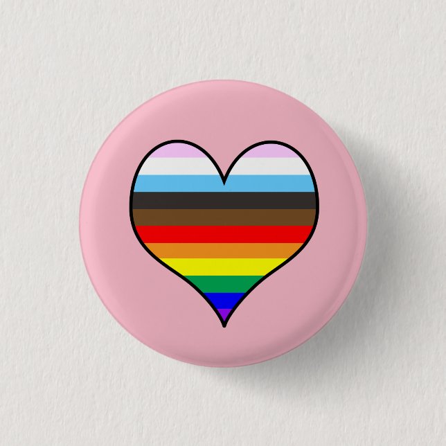 Rainbow Heart Button (Front)
