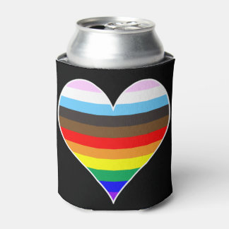 Rainbow Heart Can Cooler