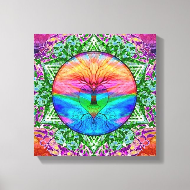 Rainbow Heart Canvas Print (Front)