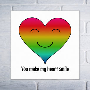 Rainbow heart choose colour poster