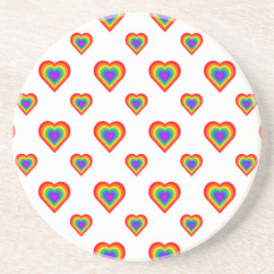 Rainbow Heart Coaster