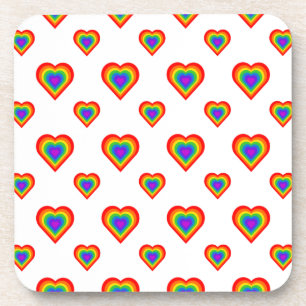Rainbow Heart Coaster