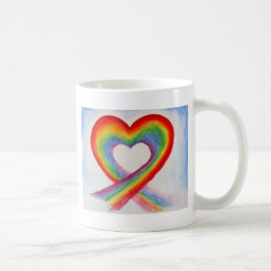 RAINBOW HEART COFFEE MUG