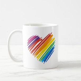 Rainbow Heart Coffee Mug