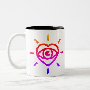 Rainbow Heart Coffee Mug
