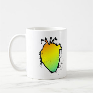 rainbow heart coffee mug